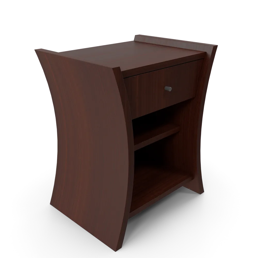 Bedside Table African Cherry, image 2
