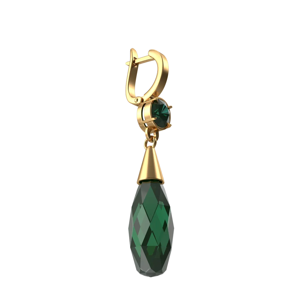 Green Crystal Earring, image 3