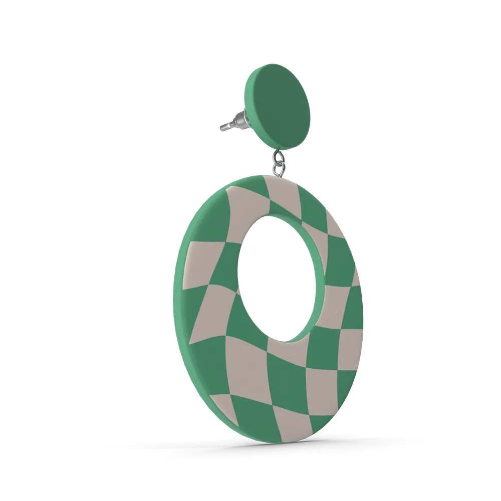 Green Oval Earring, image 3