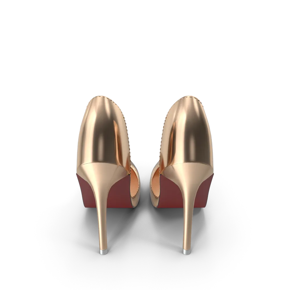 Golden Shoes Woman, image 3
